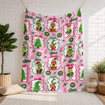 Festive Graphic Flannel Throw Blanket