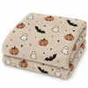 Ghost Pumpkin Flannel Fleece Blanket