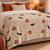 Ghost Pumpkin Flannel Fleece Blanket