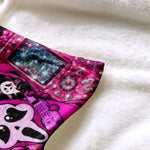 Pink Ghost Face Flannel Throw Blanket