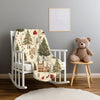 Nostalgic Christmas Village Fleece Throw Blanket