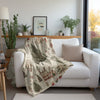Nostalgic Christmas Village Fleece Throw Blanket