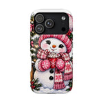 Cute Snowman Phone Case — Holiday Magnetic Impact-Resistant Case