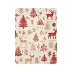 Festive Reindeer Sherpa Holiday Blanket