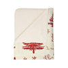 Festive Reindeer Sherpa Holiday Blanket