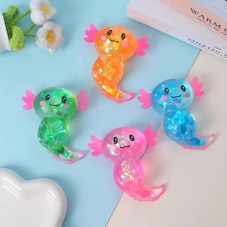 Glittery Stretchy Axolotl Fidget Toy