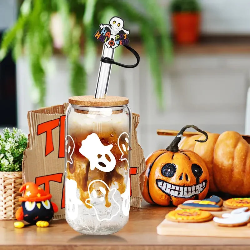 Ghostly Glass Iced Coffee Cup Set