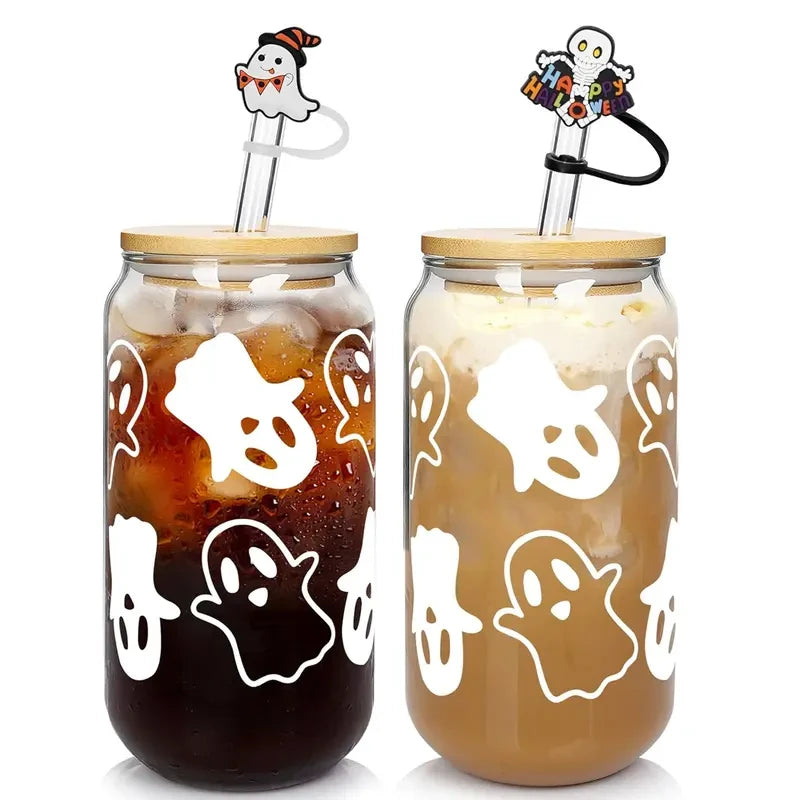 Ghostly Glass Iced Coffee Cup Set