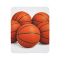 Basketball Sherpa Blanket – Cozy Orange Basketball Design for Fans, Gift for Players & Sports Lovers