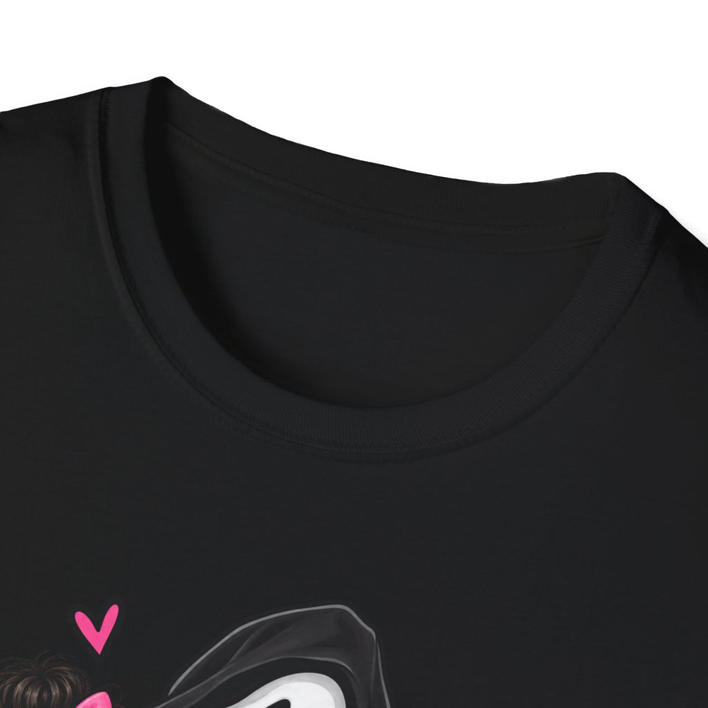 Mom Life Horror Graphic T-Shirt — Cute Scream Mask Mom Design