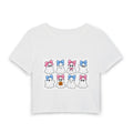 Cute Ghost Bows Baby Tee — Girl Halloween Graphic Crop Top