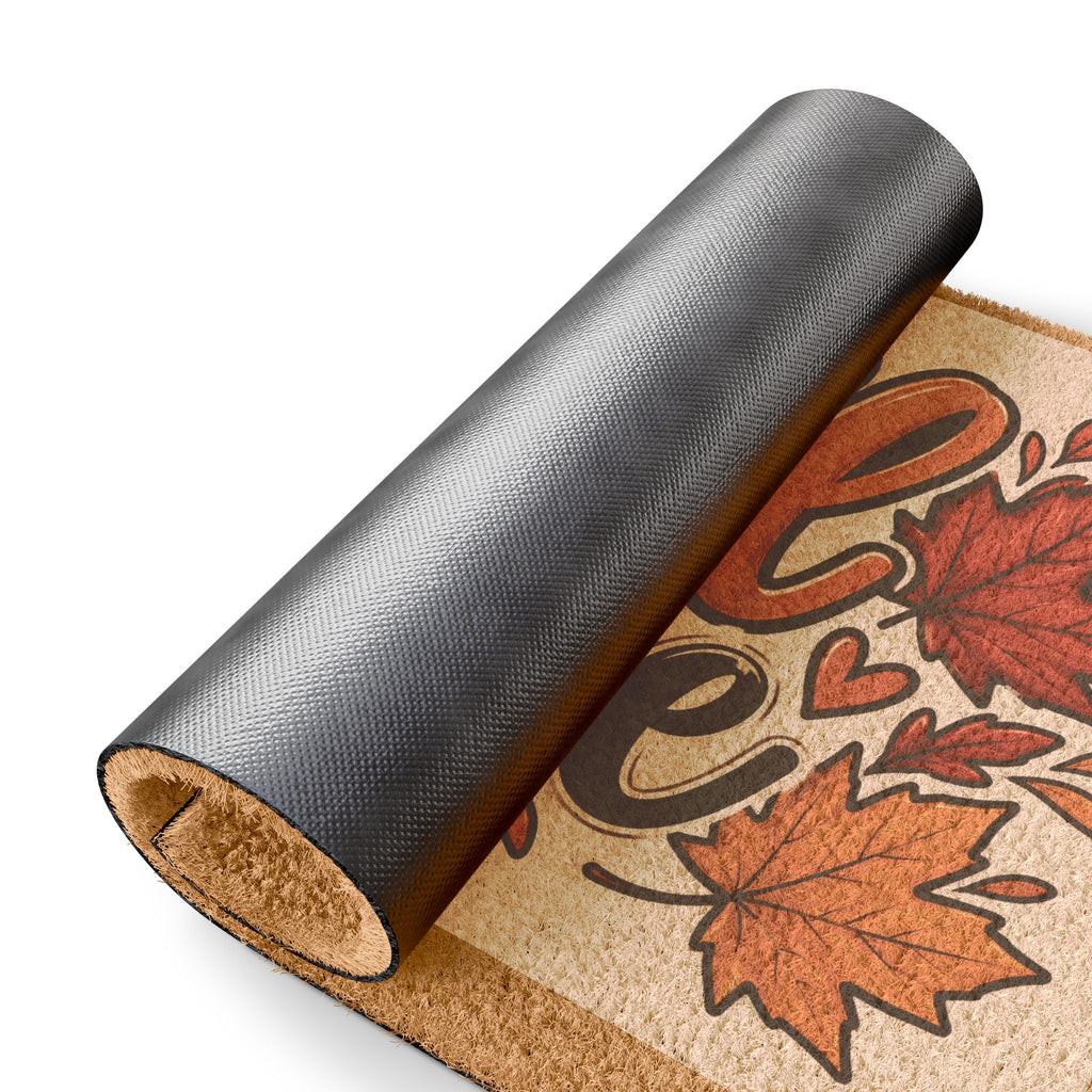 Fall Time Doormat – Autumn Leaves Welcome Mat