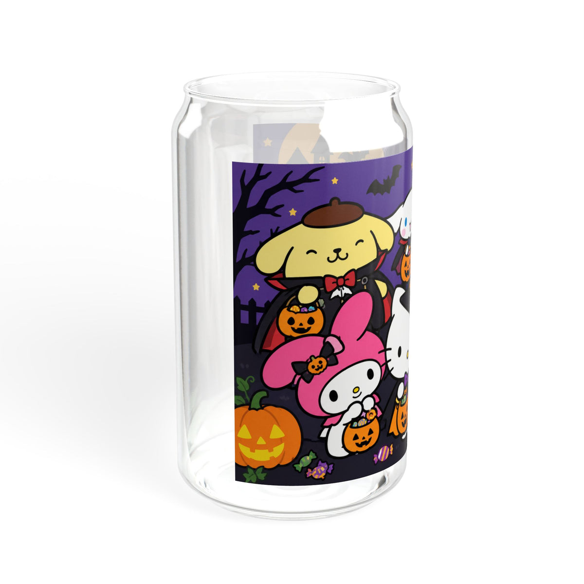 Hello Kitty Halloween Sipper Glass — 16oz Cute Characters Trick-or-Treat Drink Tumbler