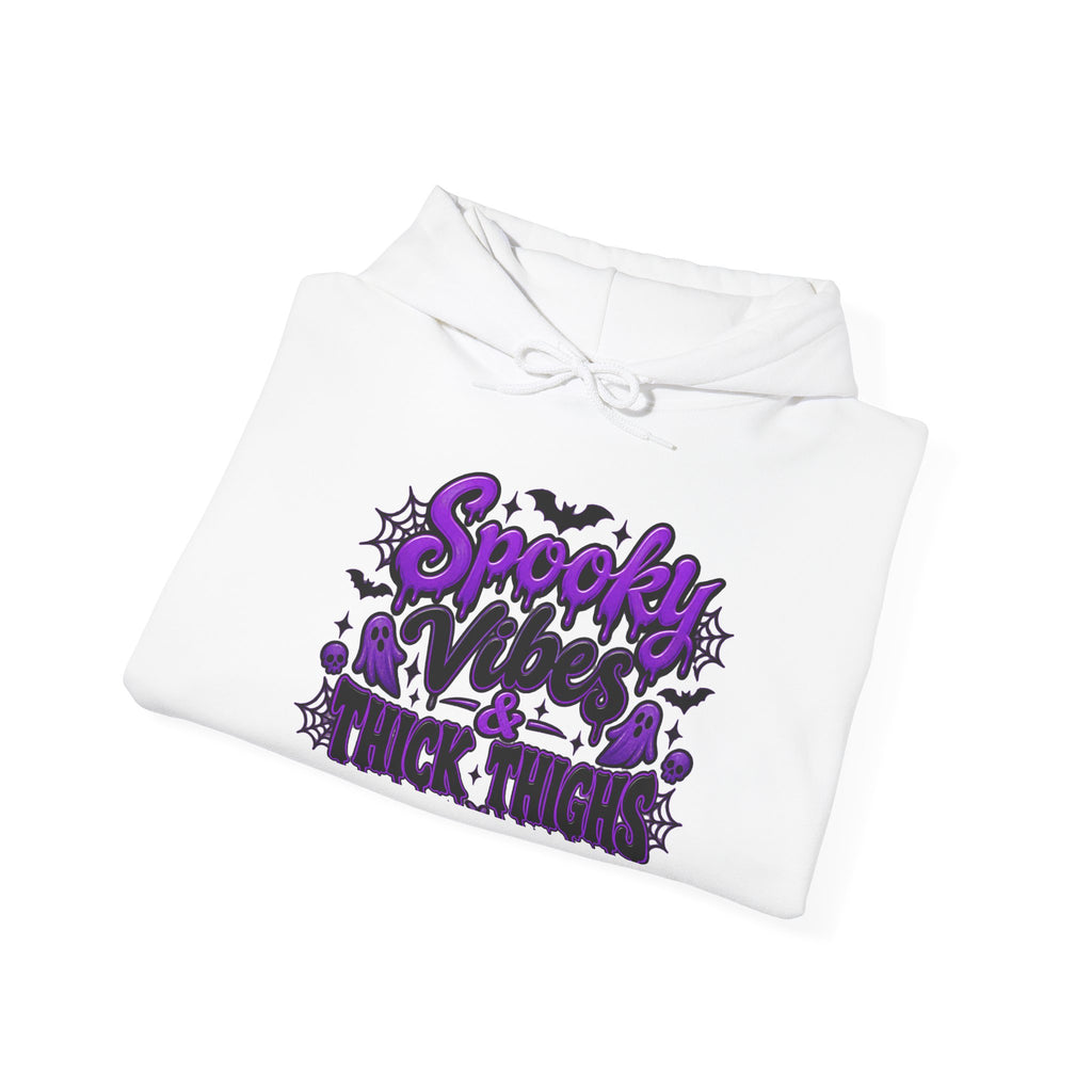 Spooky Vibes Hoodie — Halloween Trick or Treat Graphic Hooded Sweatshirt