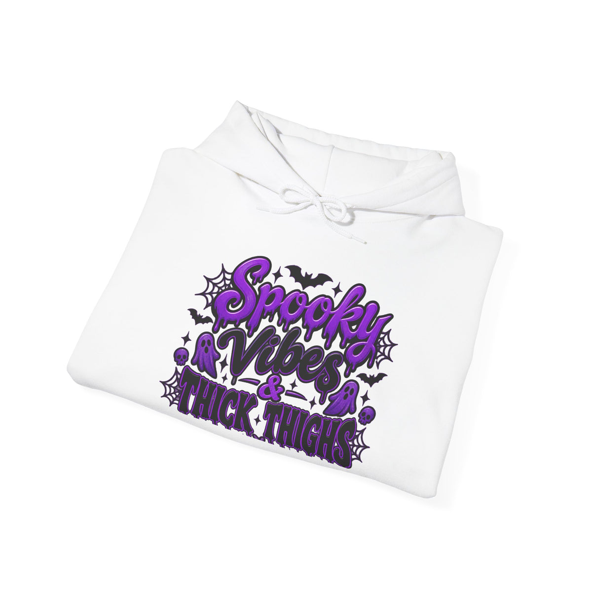 Spooky Vibes Hoodie — Halloween Trick or Treat Graphic Hooded Sweatshirt