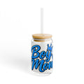 Boy Mom Sipper Glass — 16oz Insulated Straw Tumbler for Proud Moms