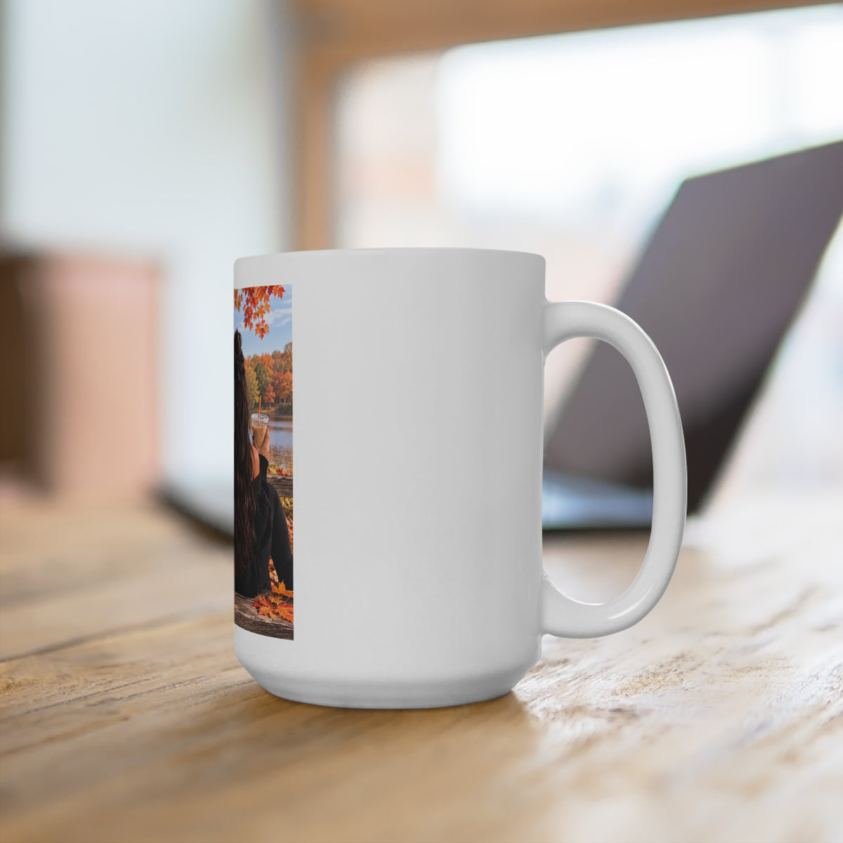 Friendship Fall Mug — Best Friends Autumn Lake 15oz Coffee Cup