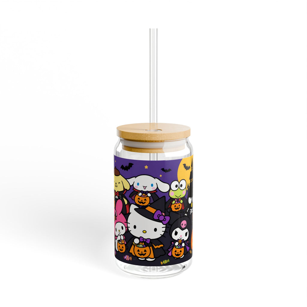 Hello Kitty Halloween Sipper Glass — 16oz Cute Characters Trick-or-Treat Drink Tumbler