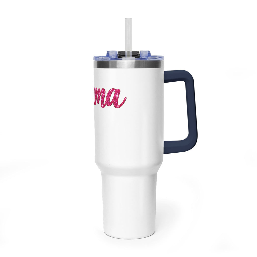 Tumbler — 'Mama' Pink Glitter 40oz Vacuum Insulated Travel Cup