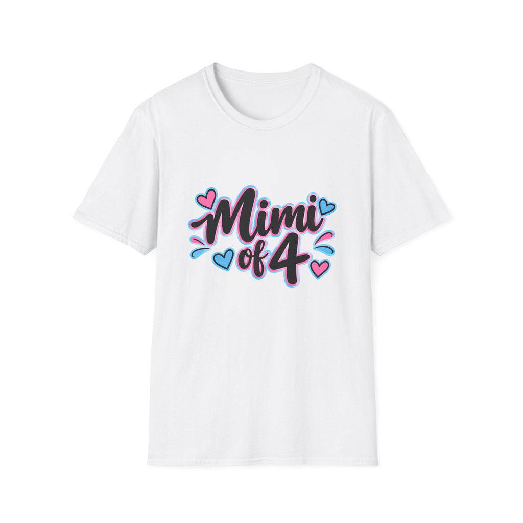 Mimi of 4 T-Shirt — Cute Grandma Graphic Tee for Grandmother Gifts