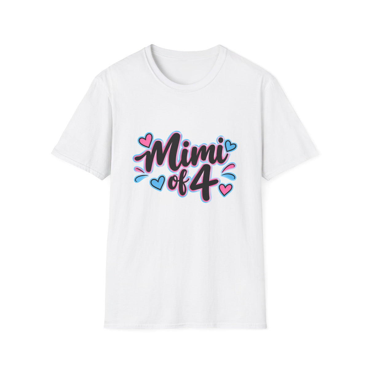 Mimi of 4 T-Shirt — Cute Grandma Graphic Tee for Grandmother Gifts