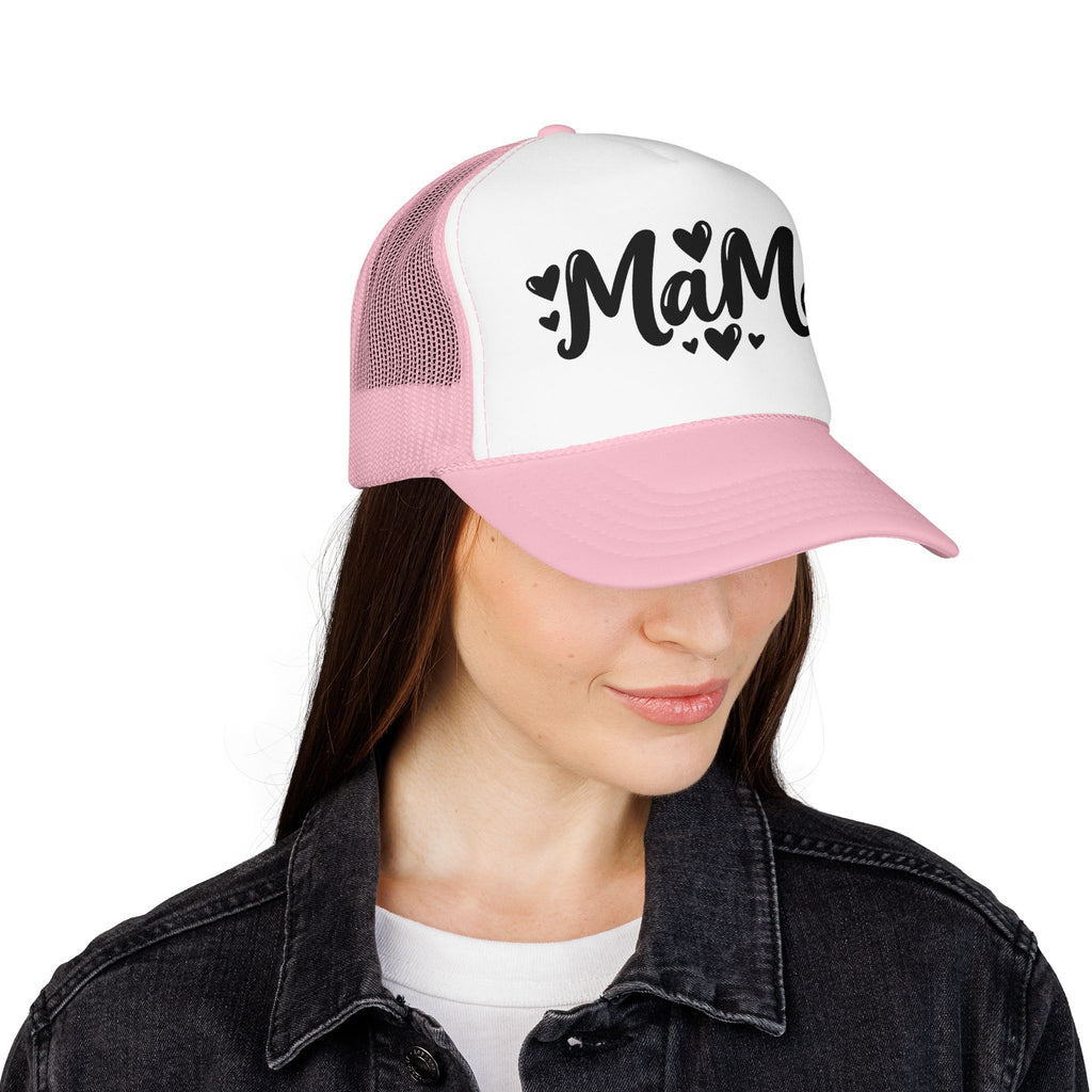 Mama Foam Trucker Hat – Cute Heart Script Mom Cap, Mother's Day Gift