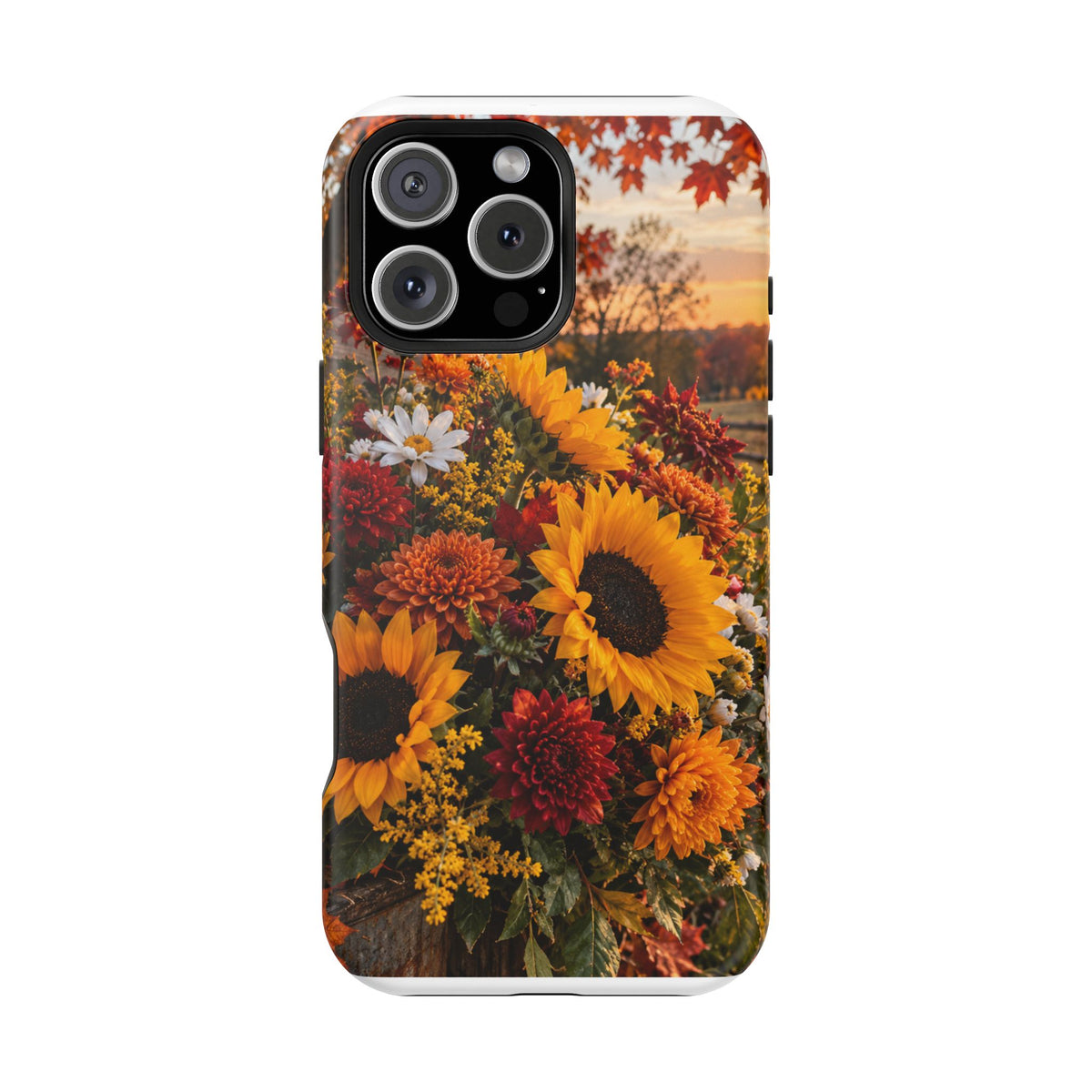 Sunflower Harvest Phone Case — Fall Floral Magnetic Impact-Resistant Cover