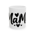 Mama Heart Mug — Ceramic Coffee Tea Cup (11oz & 15oz)