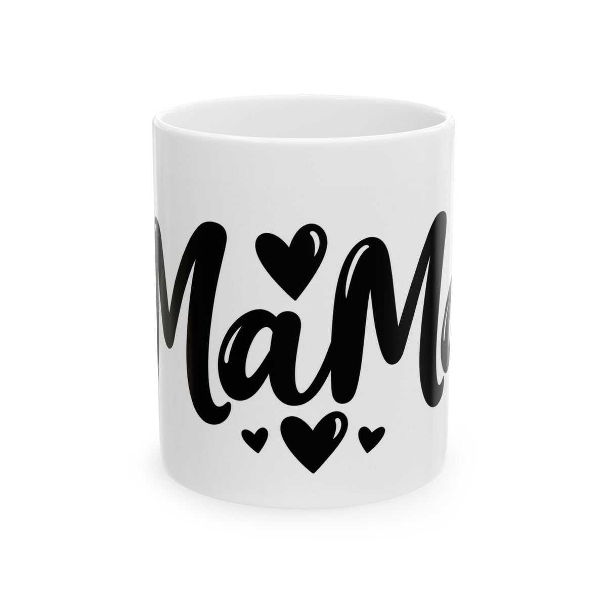 Mama Heart Mug — Ceramic Coffee Tea Cup (11oz & 15oz)