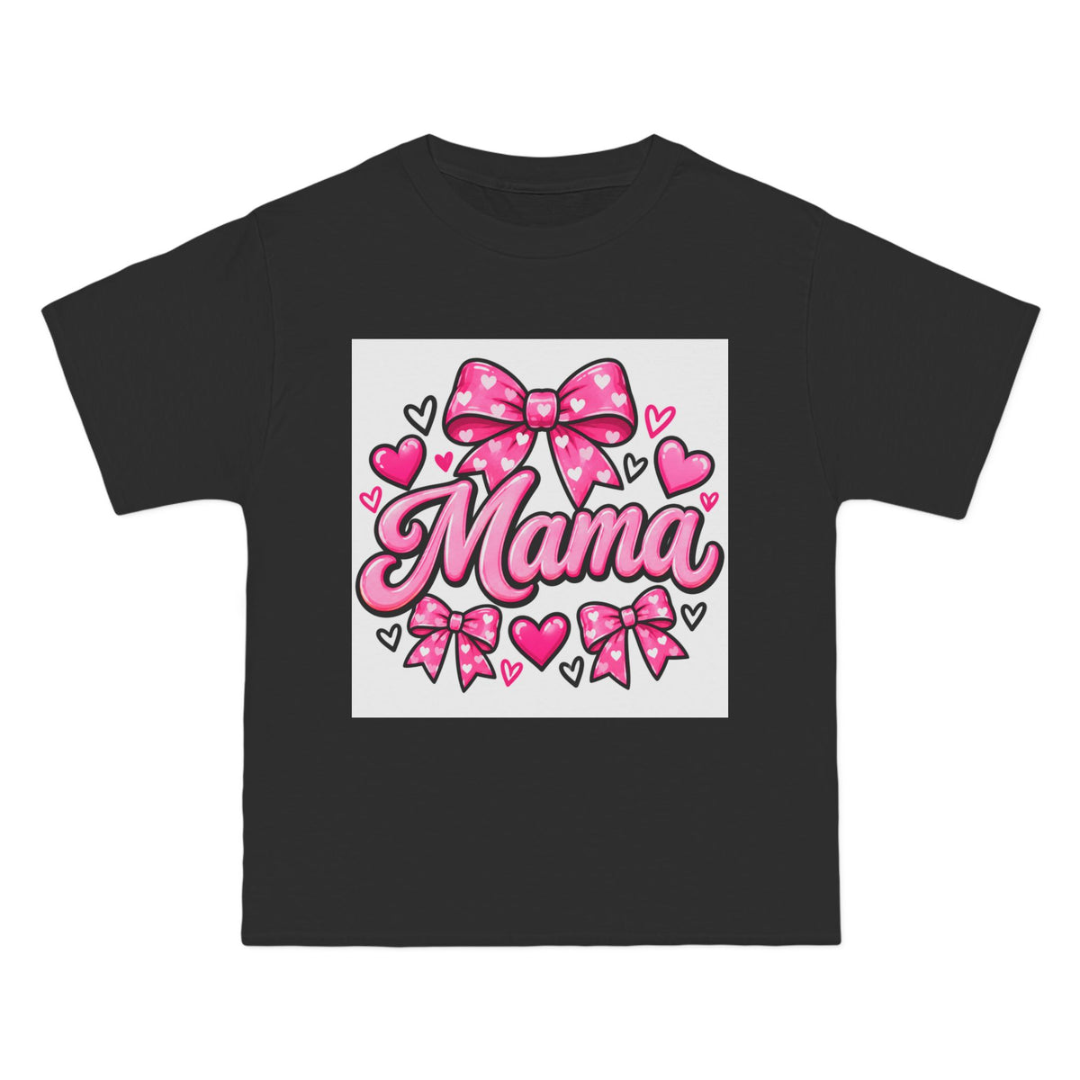 Mama Pink Bow T-Shirt — Cute Hearts & Bows Mother's Day Tee