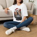 Scream Mask Christmas T-Shirt – "Overstimulated Mama" Holiday Tee