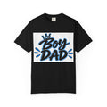 Boy Dad T-Shirt - Retro Blue Script Father's Day Tee for New and Proud Dads