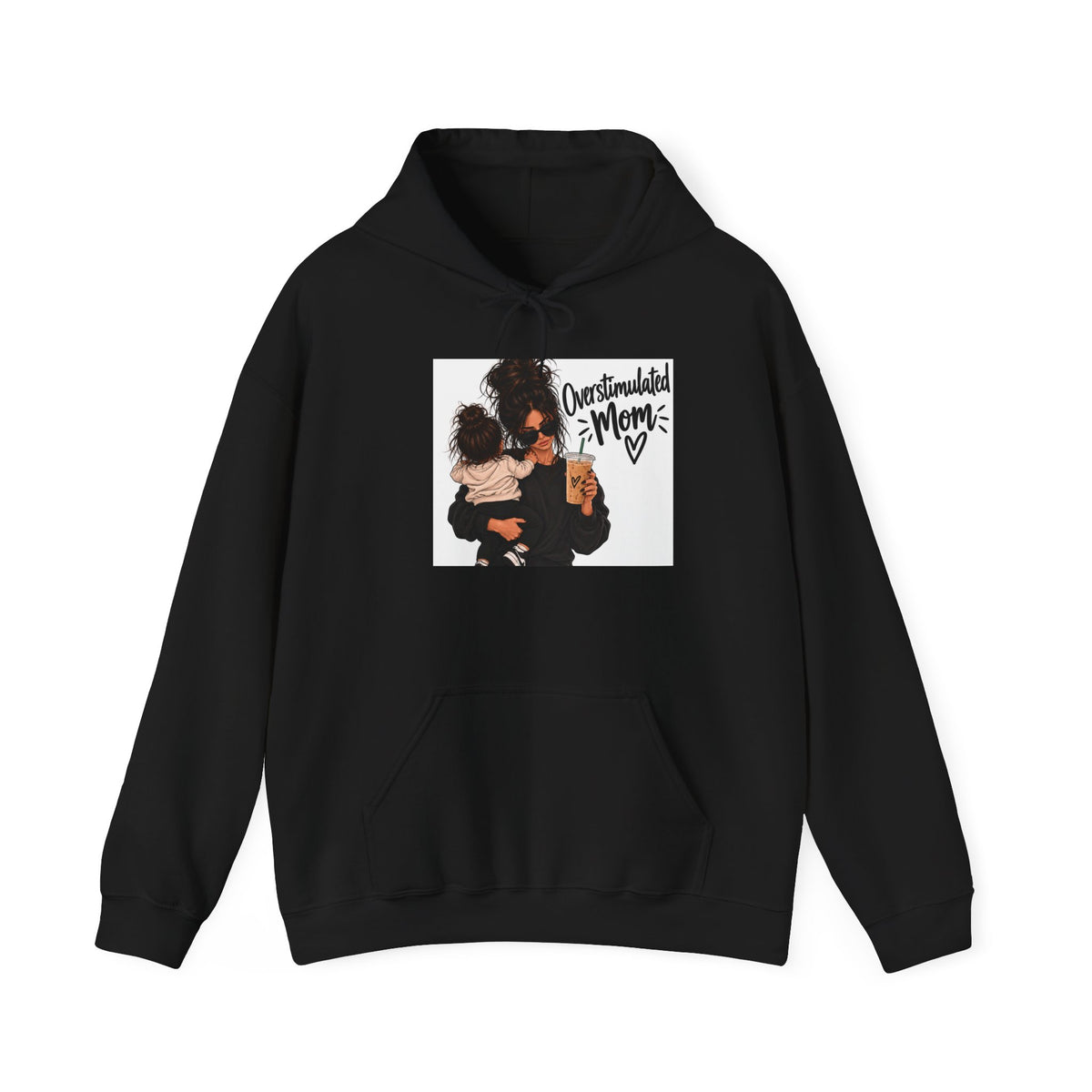 Mom and Toddler Hoodie — 'Overwhelmed Mom' Cozy Pullover for New Moms