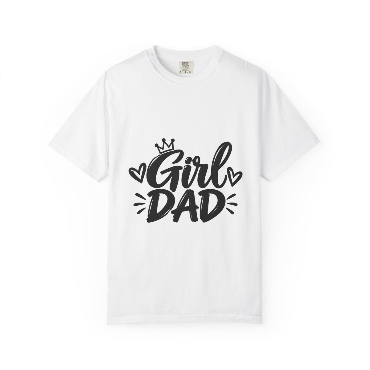 Girl Dad T-Shirt — Daddy of Daughters Tee, Cute Crown & Hearts Father's Day Gift