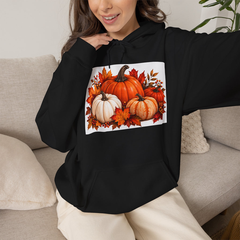 Pumpkin Harvest Hoodie — Autumn Leaves Fall Sweatshirt