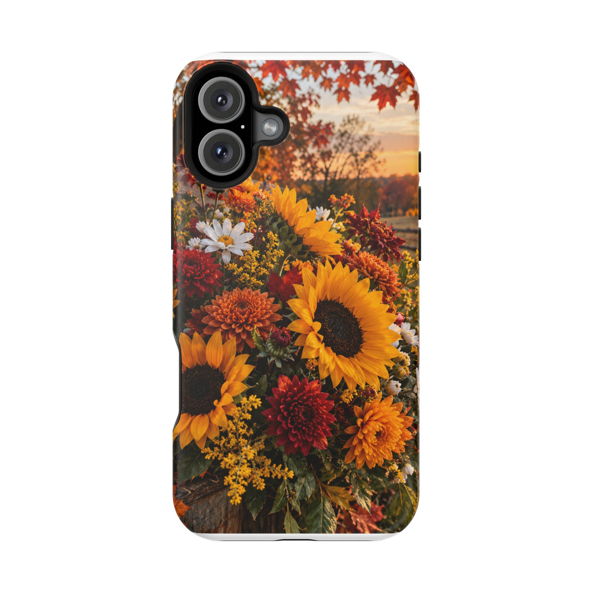 Sunflower Harvest Phone Case — Fall Floral Magnetic Impact-Resistant Cover
