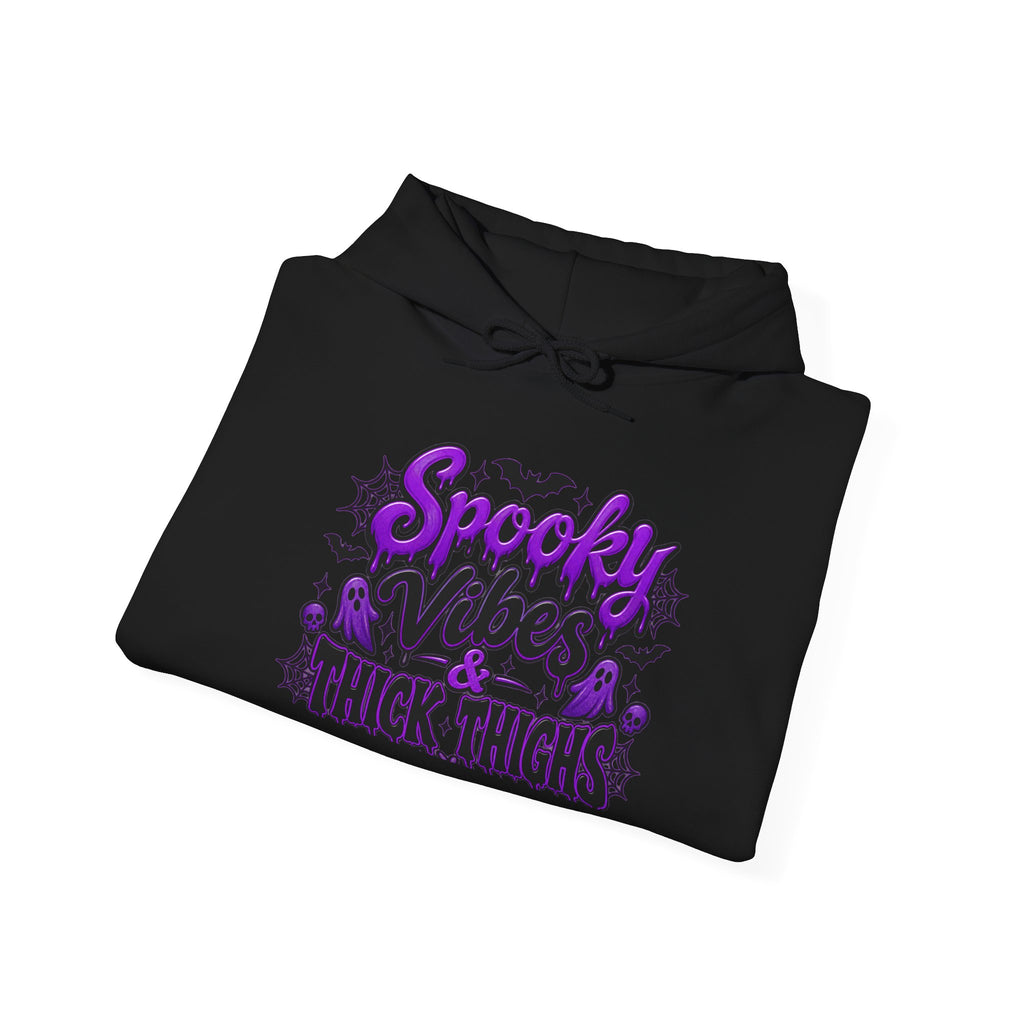 Spooky Vibes Hoodie — Halloween Trick or Treat Graphic Hooded Sweatshirt