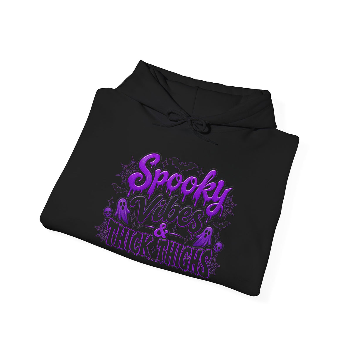 Spooky Vibes Hoodie — Halloween Trick or Treat Graphic Hooded Sweatshirt