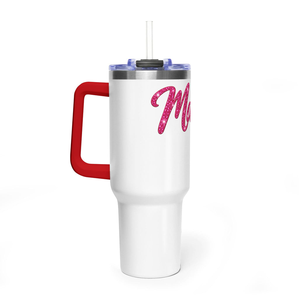Tumbler — 'Mama' Pink Glitter 40oz Vacuum Insulated Travel Cup