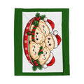 Christmas Cookie Plush Blanket — Cute Santa Cookie Velveteen Throw