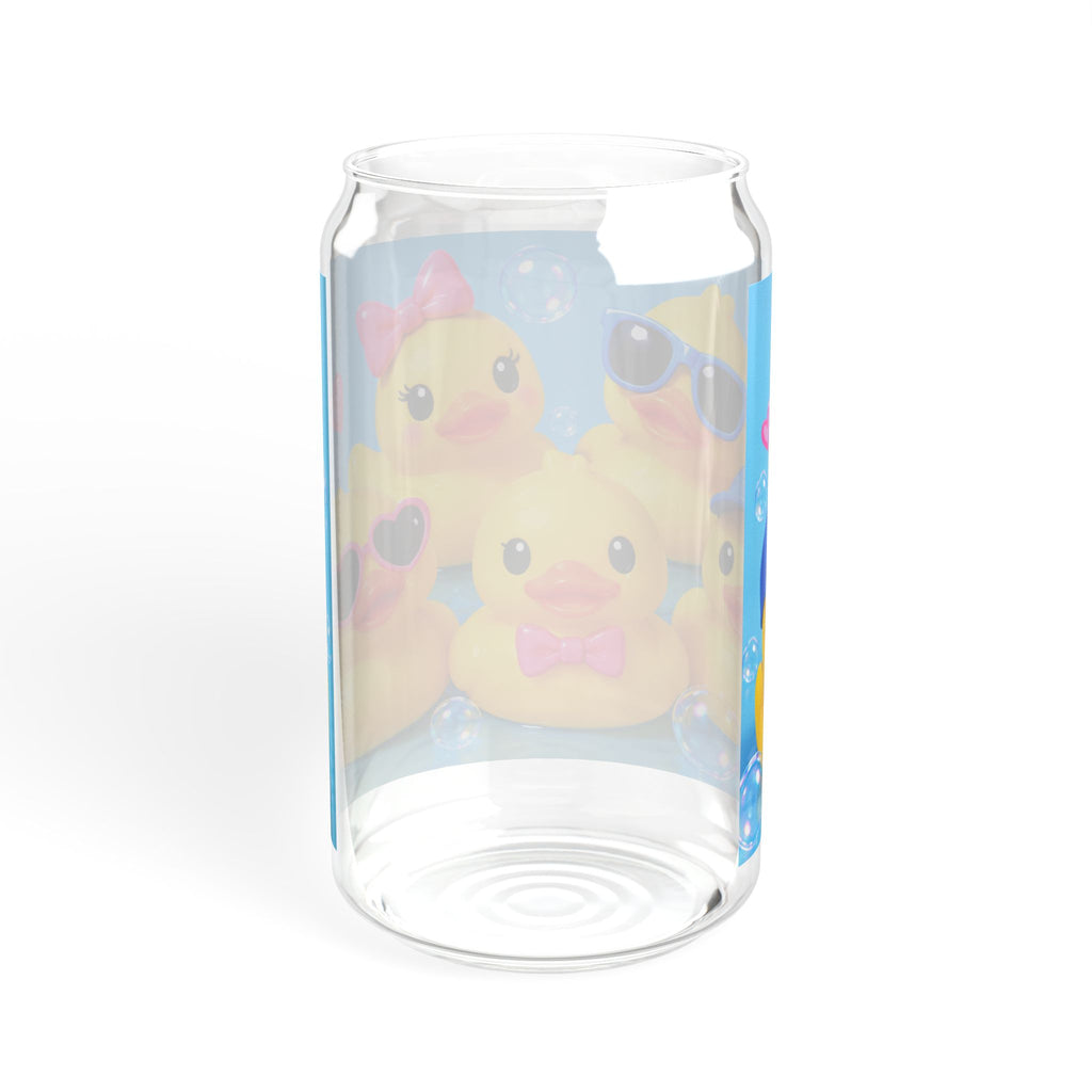 Rubber Duck Sipper Glass — 16oz Cute Duckling Straw Tumbler