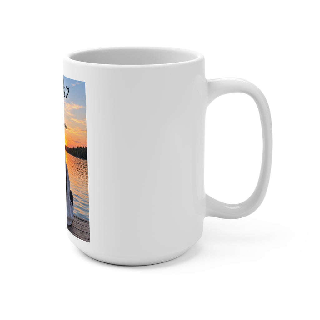 Best Friends 15oz Photo Mug - "Best Friends" Sentimental Gift with Sunset Lake Design
