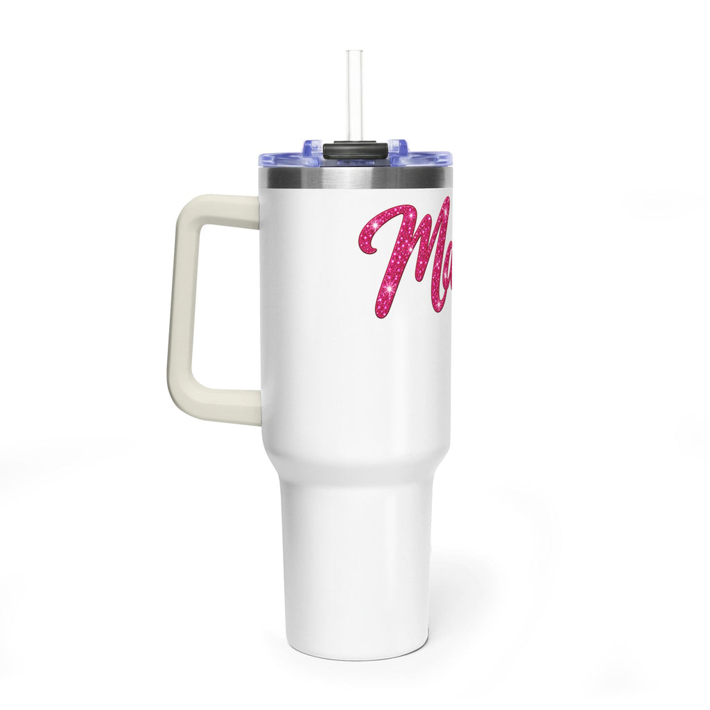 Tumbler — 'Mama' Pink Glitter 40oz Vacuum Insulated Travel Cup