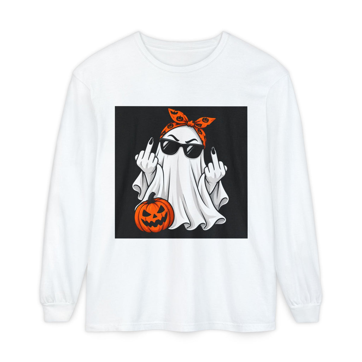 Rebel Ghost Halloween Long Sleeve Tee