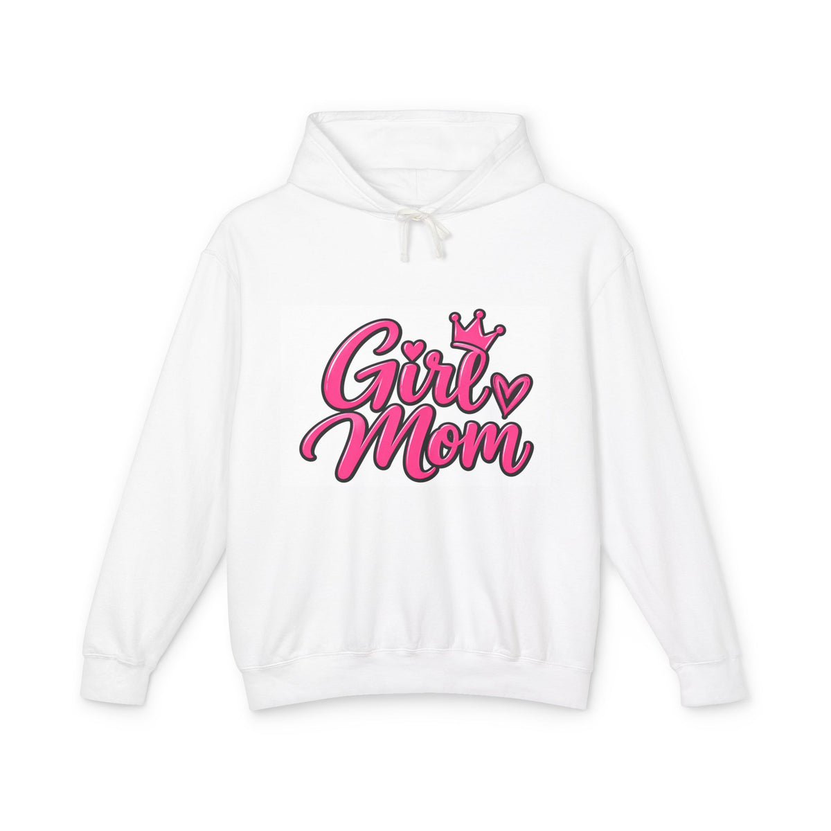 Girl Mom Hoodie — Pink Crown Mothers Day Sweatshirt